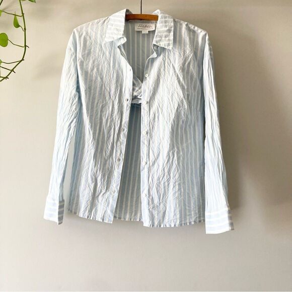 Mare Mare‎ X Anthropologie Striped Buttondown Bralette Shirt Set Small - Picture 6 of 13